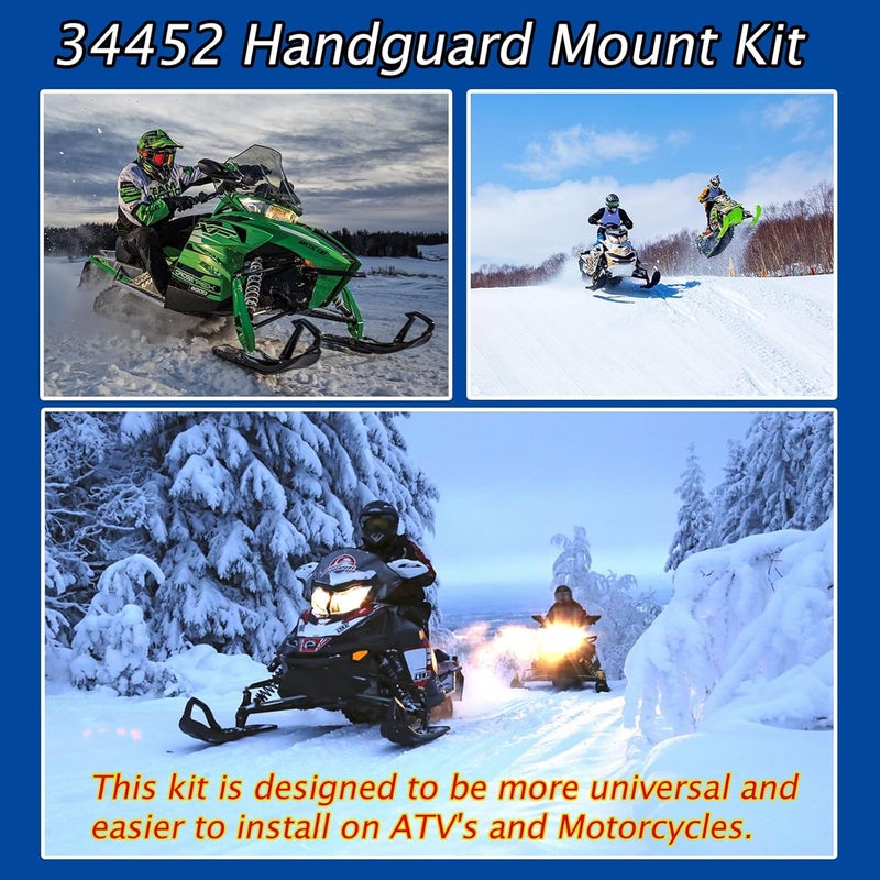 Xiaoyudou Handguard Mount Kit Replace For PowerMadd Sentinel HandGuard, Fit For Universal Snowmobiles ATV MX Motorcycle - 34452 - Image 4